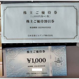 日本空港ビルデング　株主優待券（商品券）1000円+オマケ(ショッピング)