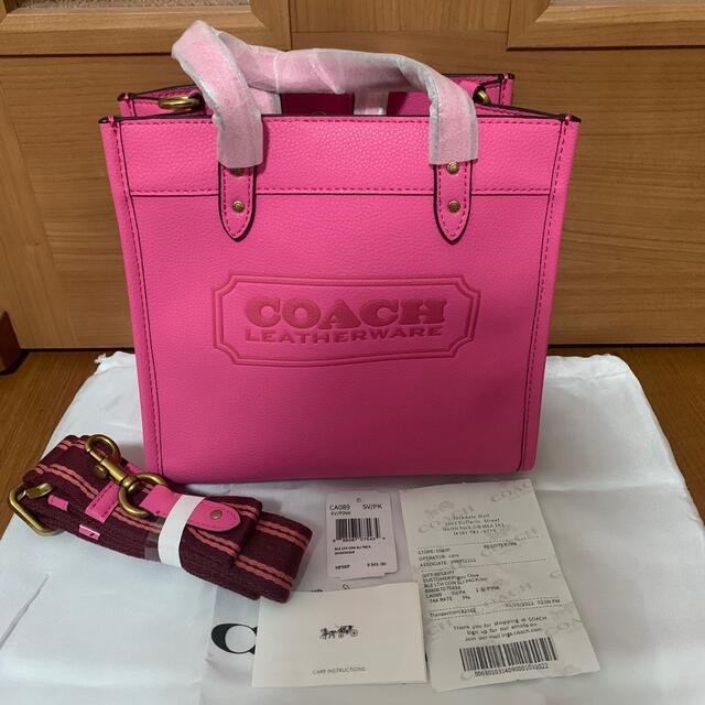 COACH - 【新品☆未使用】COACH コーチ フィールドトート22 ピンクの