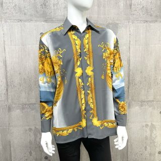 VERSACE - VERSACE ヴェルサーチ 長袖シャツ シルクシャツ 太陽 MIAMI