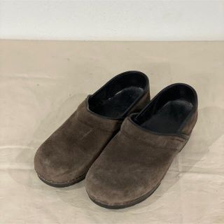 ダンスコ(dansko)のビンテージ　ダンスコ　36　サボ　スエード　レザー　シューズ　靴　古着(サンダル)