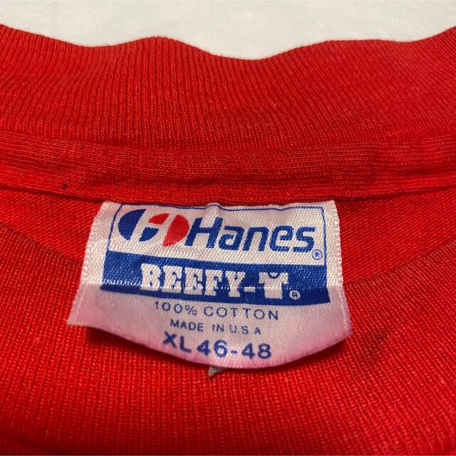 Hanes(ヘインズ)の90s 古着 ヘインズ USA製 シングルステッチ ビッグシルエット ゆるだぼ メンズのトップス(Tシャツ/カットソー(半袖/袖なし))の商品写真