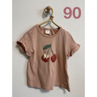 フタフタ(futafuta)の【子供服】さくらんぼ柄半袖フリルTシャツ(Tシャツ/カットソー)