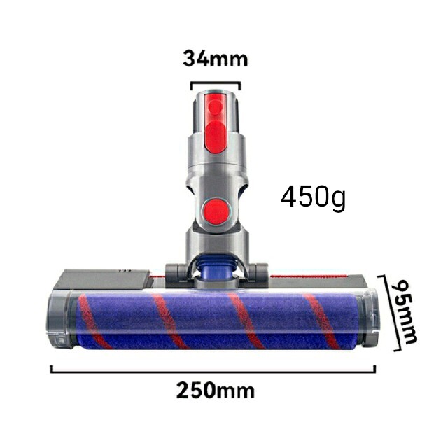 ダイソン用 グリーンレーザー照射スリムソフトローラークリーナーヘッド スマホ/家電/カメラの生活家電(掃除機)の商品写真