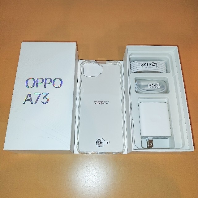 OPPO(オッポ)のOPPO A73 ネービー ブルー ＋保護フィルムおまけ スマホ/家電/カメラのスマートフォン/携帯電話(スマートフォン本体)の商品写真