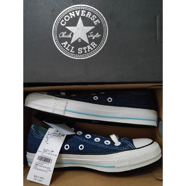 earth music & ecology(アースミュージックアンドエコロジー)のCONVERSE×earth ALLSTAR 100 OX 24.5 ネイビー レディースの靴/シューズ(スニーカー)の商品写真