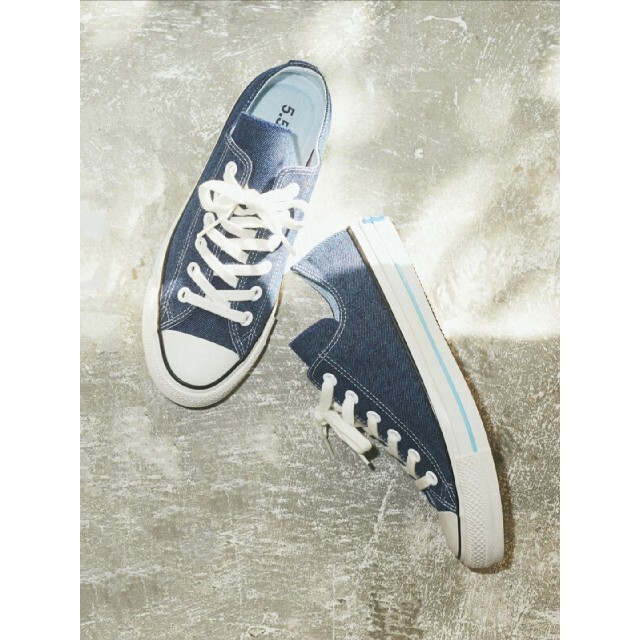 earth music & ecology(アースミュージックアンドエコロジー)のCONVERSE×earth ALLSTAR 100 OX 24.5 ネイビー レディースの靴/シューズ(スニーカー)の商品写真