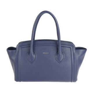 FURLA 極美品✨カレッジトートバッグ レザー 肩がけ 紺