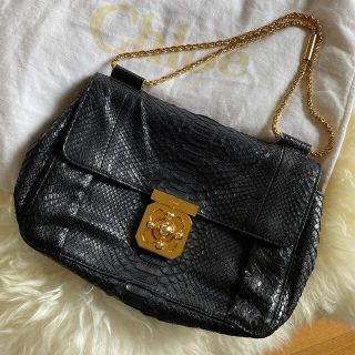 クロエ(Chloe)のCHLOE Python レザーショルダーバッグ(ショートパンツ)