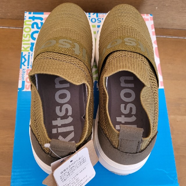 KITSON(キットソン)の新品 kitson 1103 スリッポン カーキ　L  スタイルアップ  厚底 レディースの靴/シューズ(スニーカー)の商品写真