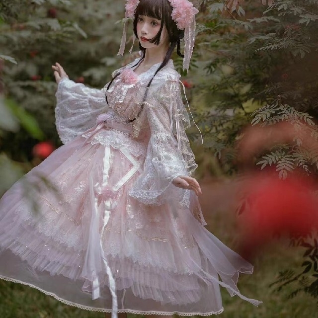 lolita ロリータ 春日桜雪ワンピース 中華ロリータ