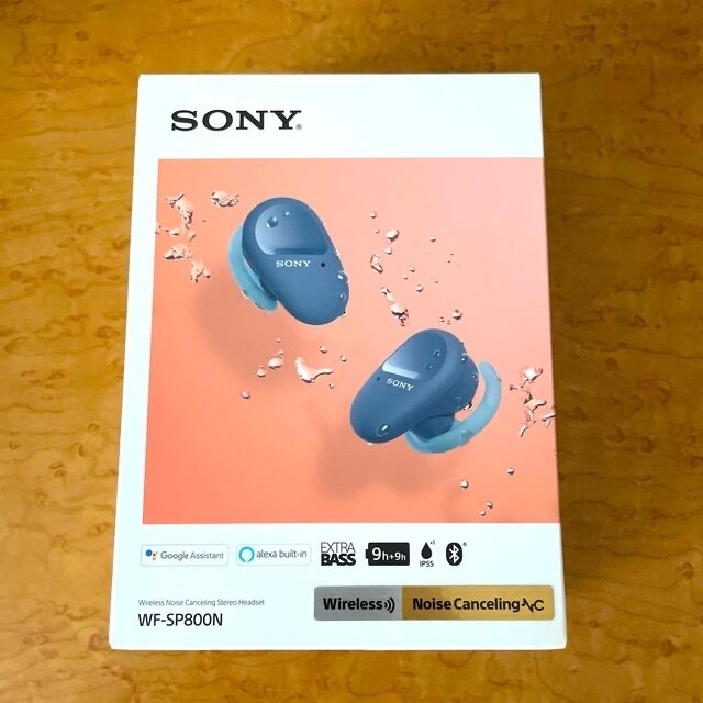 SONY 完全ワイヤレスイヤホン WF-SP800N ブルーヘッドフォン/イヤフォン