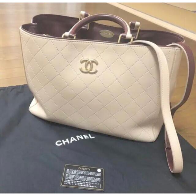 CHANEL カーフスキン2Wayショルダートートバッグ