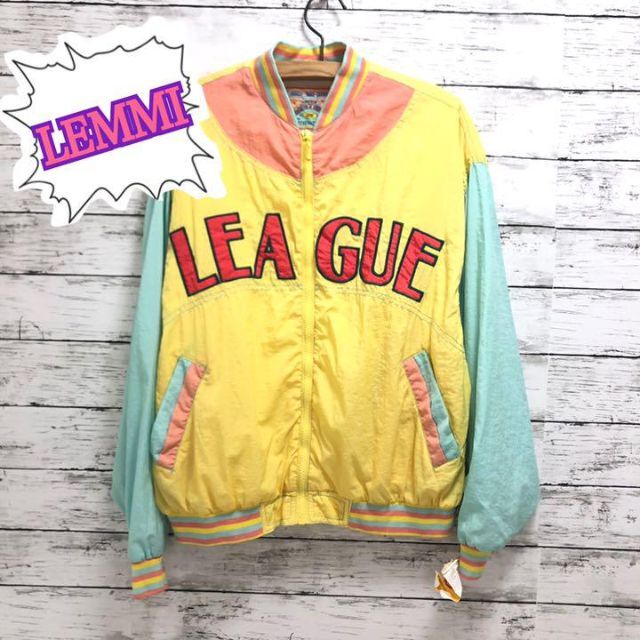 LEMMI◆90s デッドストック　マルチカラー　派手柄 ナイロンジャケット