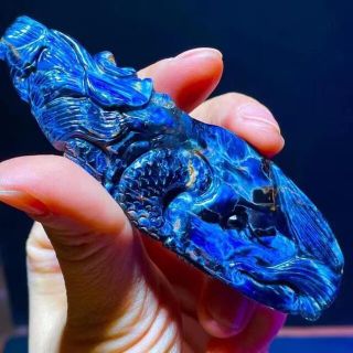 ⭐︎【天然】ブルーピーターサイト キャッツアイ効果強 置物の通販 by