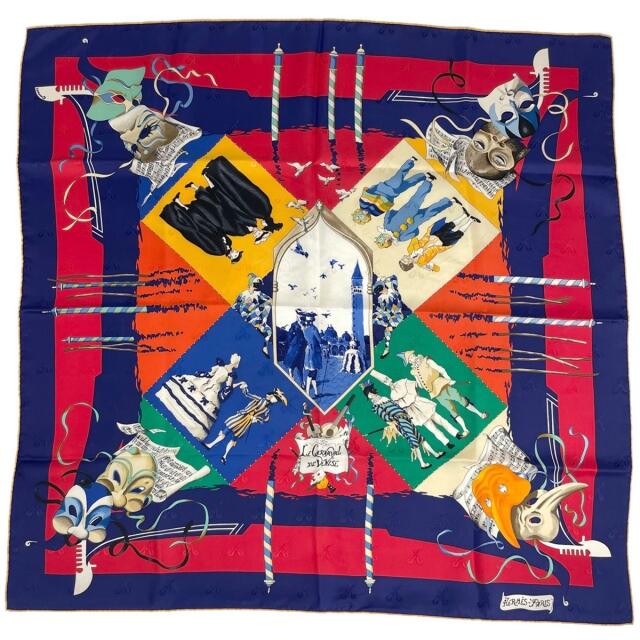 H - エルメス カレ90 LE CARNAVAL DE VENISE レディース 【中古】の