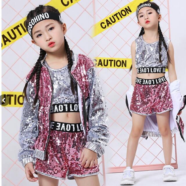 ダンス衣装　3点セット　キッズ　女の子　110 キッズ/ベビー/マタニティのキッズ服女の子用(90cm~)(その他)の商品写真