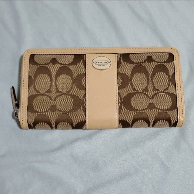 COACH コーチ 長財布 シグネチャー ラウンドジップ - 長財布