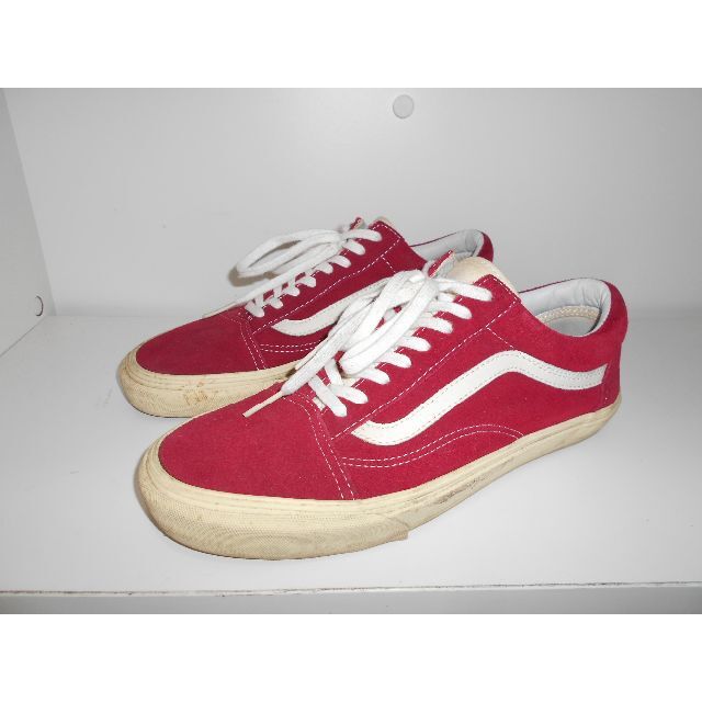 017041● VANS oldskool スニーカー 10 28cm レッド メンズの靴/シューズ(スニーカー)の商品写真