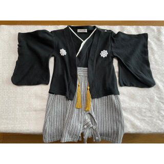 袴ロンパース 男の子　ハーフバースデー　70サイズ(和服/着物)