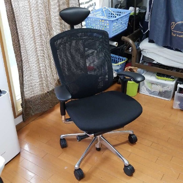 【中古】オカムラ コンテッサチェア インテリア/住まい/日用品の椅子/チェア(ハイバックチェア)の商品写真