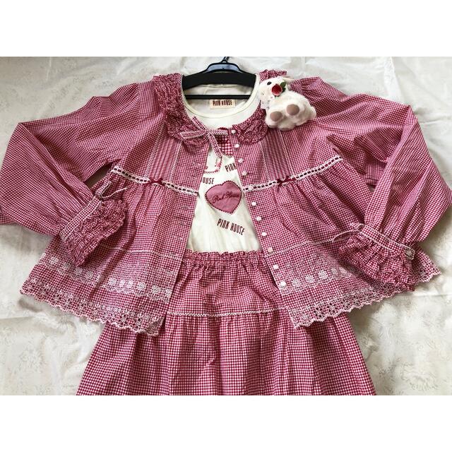 PINK HOUSE(ピンクハウス)のピンクハウス♡【未着用】かわいい赤チェックの長袖ブラウス♡ レディースのトップス(シャツ/ブラウス(長袖/七分))の商品写真