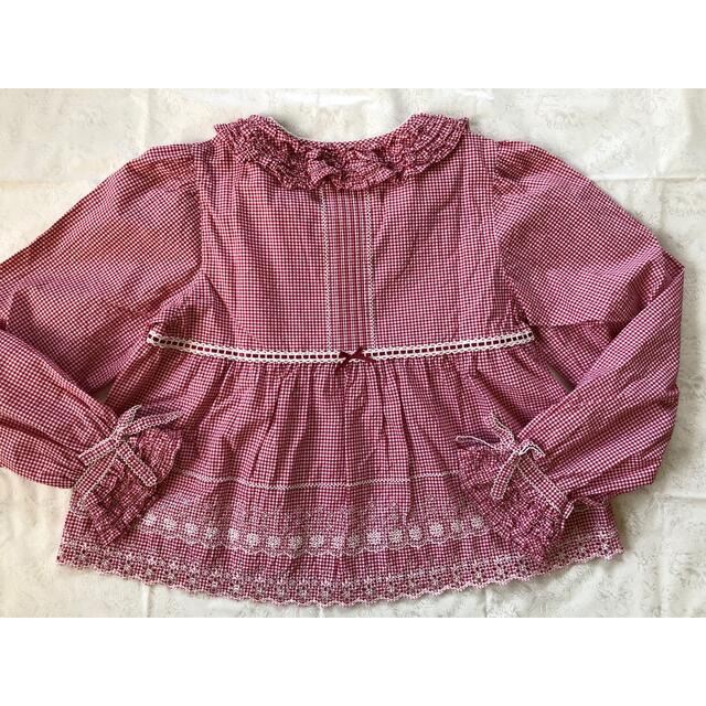 PINK HOUSE(ピンクハウス)のピンクハウス♡【未着用】かわいい赤チェックの長袖ブラウス♡ レディースのトップス(シャツ/ブラウス(長袖/七分))の商品写真