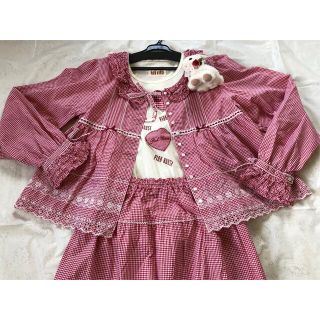 ピンクハウス(PINK HOUSE)のピンクハウス♡【未着用】かわいい赤チェックの長袖ブラウス♡(シャツ/ブラウス(長袖/七分))