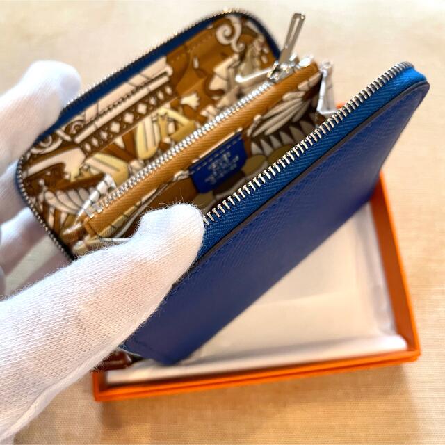 Hermes(エルメス)の✨国内定価以下✨シルクイン コンパクト ミニ財布 ブルーフランス レディースのファッション小物(財布)の商品写真