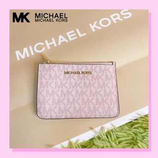 マイケルコース(Michael Kors)の【新品】MKレディース用パスケース（ピンク）JET SET(名刺入れ/定期入れ)