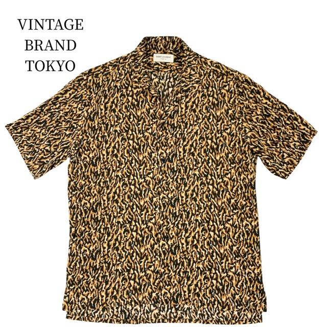 Saint Laurent(サンローラン)のSAINT LAURENT PARIS サンローランパリ 半袖シャツ LEOPARD PRINT CAMOFLAGE SHARK COLLAR SHIRT レオパード カモフラージュ柄  38 531956Y2B13 ブラウン 茶    メンズ【中古品】 メンズのトップス(シャツ)の商品写真