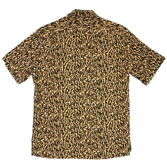 Saint Laurent(サンローラン)のSAINT LAURENT PARIS サンローランパリ 半袖シャツ LEOPARD PRINT CAMOFLAGE SHARK COLLAR SHIRT レオパード カモフラージュ柄  38 531956Y2B13 ブラウン 茶    メンズ【中古品】 メンズのトップス(シャツ)の商品写真