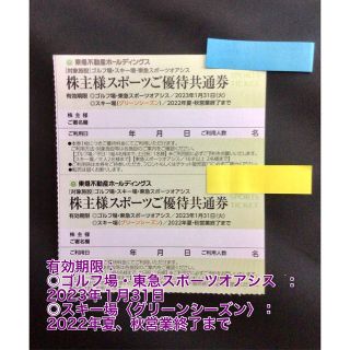 ★ 東急不動産　株主優待　スポーツ　２枚　★(ゴルフ場)