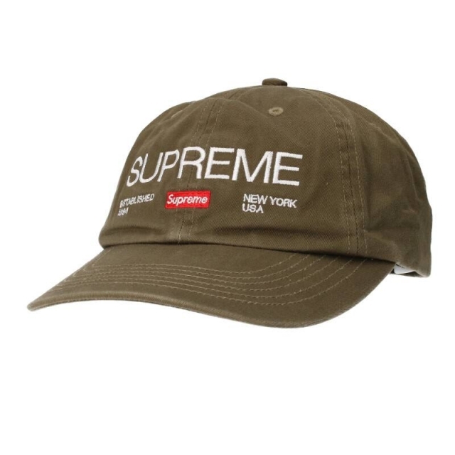 Supreme(シュプリーム)のシュプリーム 21AW Est. 1994 6-Panel Cap ロゴ刺繍キャップ メンズ ハンドメイドのファッション小物(帽子)の商品写真