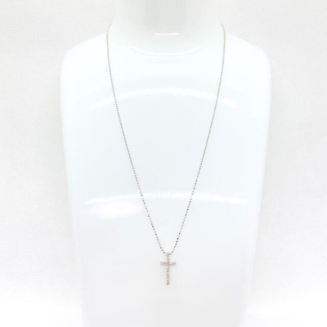 K18 クロスダイヤ0.12ct ネックレス 2.5g 40cm pa-yogyakarta.go.id