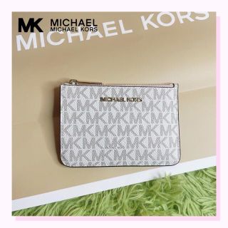 マイケルコース(Michael Kors)の【新品】MKレディース用パスケース（白）JET SET/定期入れ(パスケース/IDカードホルダー)