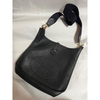 エルメス(Hermes)のエルメス  エブリン　ショルダーバッグ　ブラック(ショルダーバッグ)