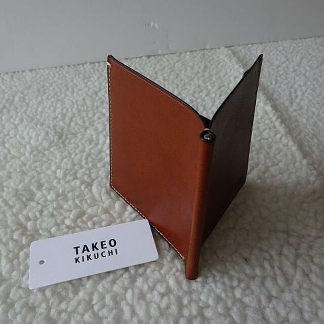 【新品/本物】TAKEO KIKUCHI（タケオキクチ）マネークリップ/キャメル