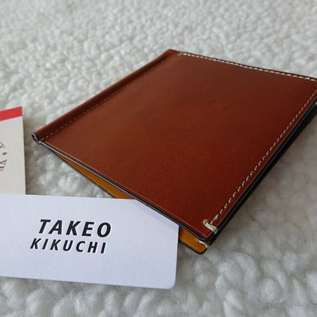 【新品/本物】TAKEO KIKUCHI（タケオキクチ）マネークリップ/キャメル