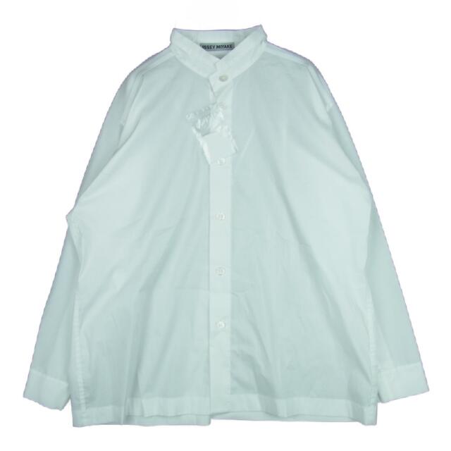 ISSEY MIYAKE イッセイミヤケ 22SS IM21FJ555 FINE SHIRT スタンドカラー ファイン 長袖 シャツ ホワイト系 2【極上美品】