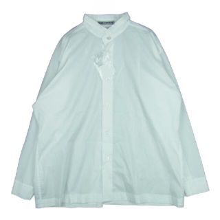 イッセイミヤケ(ISSEY MIYAKE)のISSEY MIYAKE イッセイミヤケ 22SS IM21FJ555 FINE SHIRT スタンドカラー ファイン 長袖 シャツ ホワイト系 2【極上美品】【中古】(シャツ/ブラウス(長袖/七分))