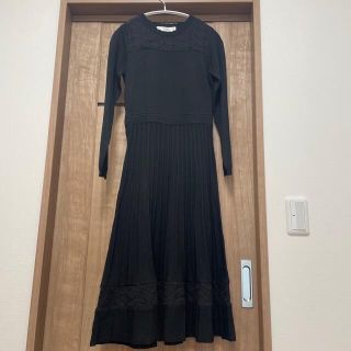 トッコ(tocco)のトッコクローゼット 黒ニット(ひざ丈ワンピース)