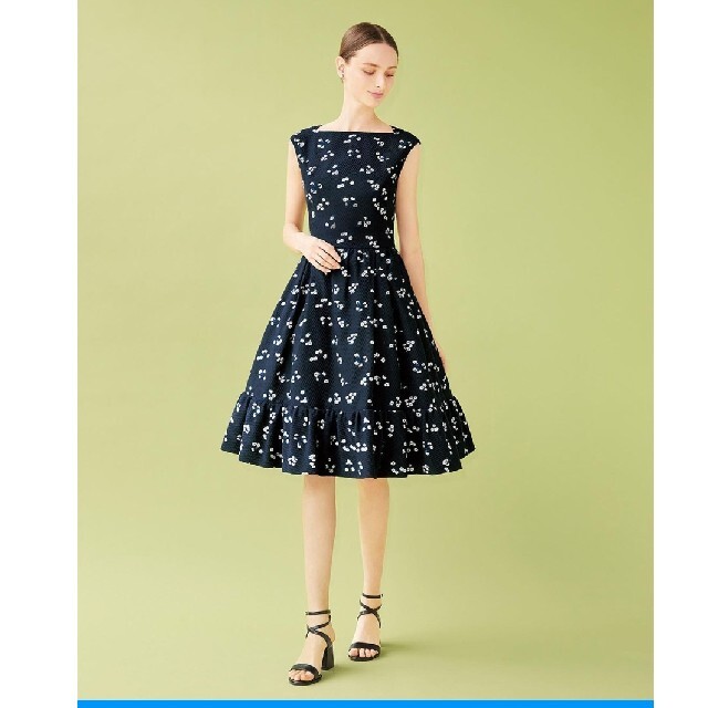 ひざ丈ワンピース【新品】フォクシー Dress "Forget Me Not" ネイビー 38