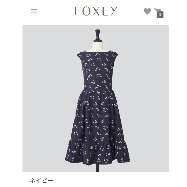 【新品】フォクシー Dress "Forget Me Not" ネイビー 38