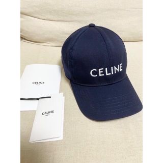 セリーヌ(celine)のCELINE セリーヌ ベースボールキャップ / コットンネイビーレディースS(キャップ)