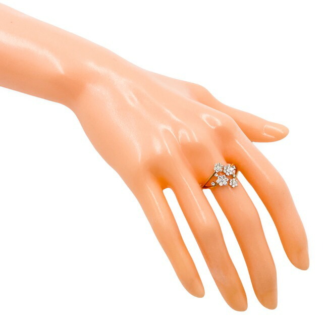 美品 リング 指輪 K18 ダイヤ0.05ct レディース 10号 美品 リング 指輪 K18 ダイヤ0.05ct レディース 10号