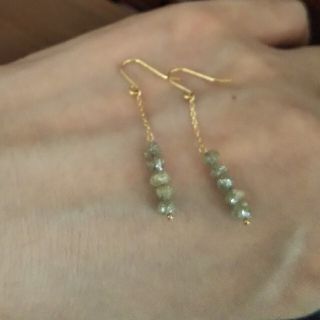 ラフダイヤモンド フックピアス(ピアス)