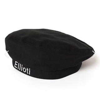 Ellioti レオパード　ベレー帽　男女兼用　BTS テテ　　ブラック(ハンチング/ベレー帽)