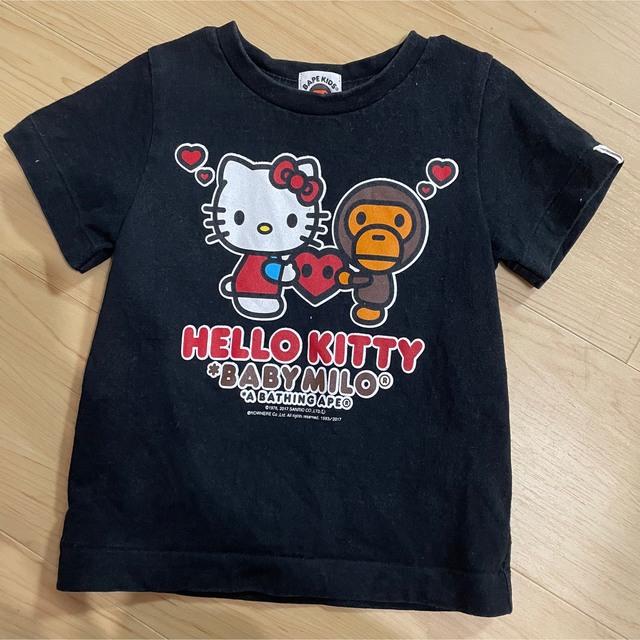 A BATHING APE(アベイシングエイプ)のマイロ キティコラボ キッズ/ベビー/マタニティのキッズ服女の子用(90cm~)(Tシャツ/カットソー)の商品写真