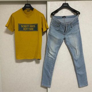 ショット(schott)の超お買い得♪ メンズ らくらくセットアップ♪【 Schott・swag 】(Tシャツ/カットソー(半袖/袖なし))