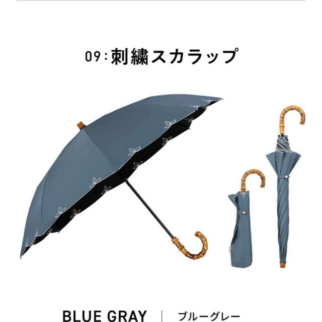 【折りたたみ傘】UVO（ウーボ） 日傘　2段式　ブルーグレー